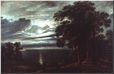 Vollmondstimmung am See, Johann Christian Klengel